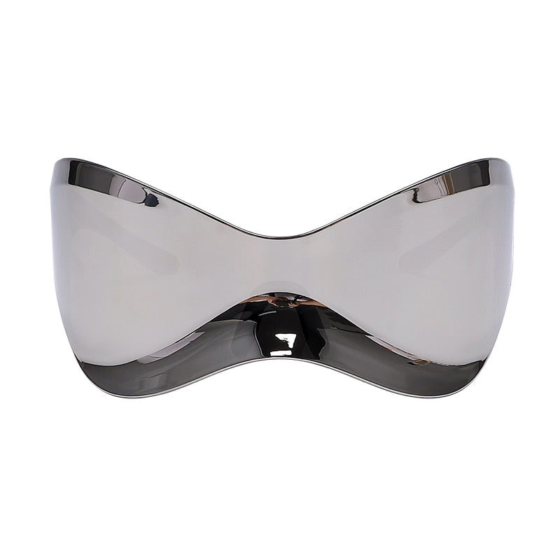 Oversized Punk Sport Sunglasses New Women Men Luxury Brand Designer Sun Glasses Goggle Female UV400 Black Shades Eyewear Oculos