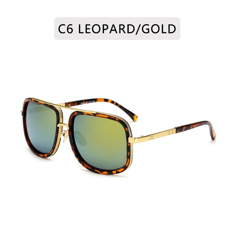 Classic Luxury Men Sunglasses Glamour Fashion Brand Sun Glasses For Women Mirrored Retro Vintage Square Designer Shades