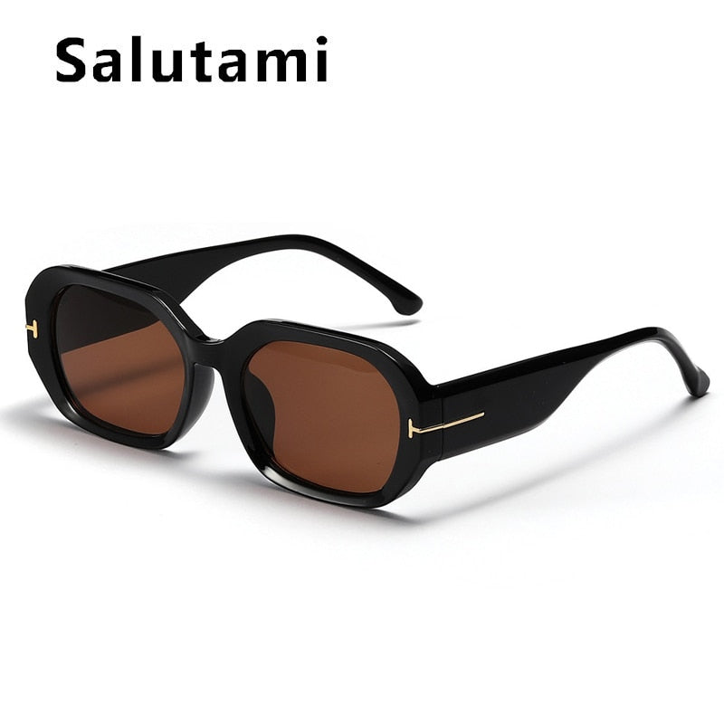 New Luxury Brand Punk Sunglasses For Women Vintage Thick Sun Glasses Men Retro Round Black Yellow Gradient Eyewear Female Shade