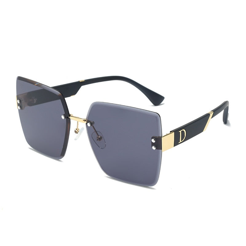Fashion Luxury Brand Rimless Women Sunglasses For Men Vintage Designer Sun Glasses Square Red Shades UV400 Eyewear Wholesale