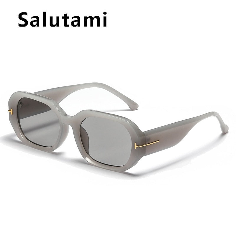 New Luxury Brand Punk Sunglasses For Women Vintage Thick Sun Glasses Men Retro Round Black Yellow Gradient Eyewear Female Shade