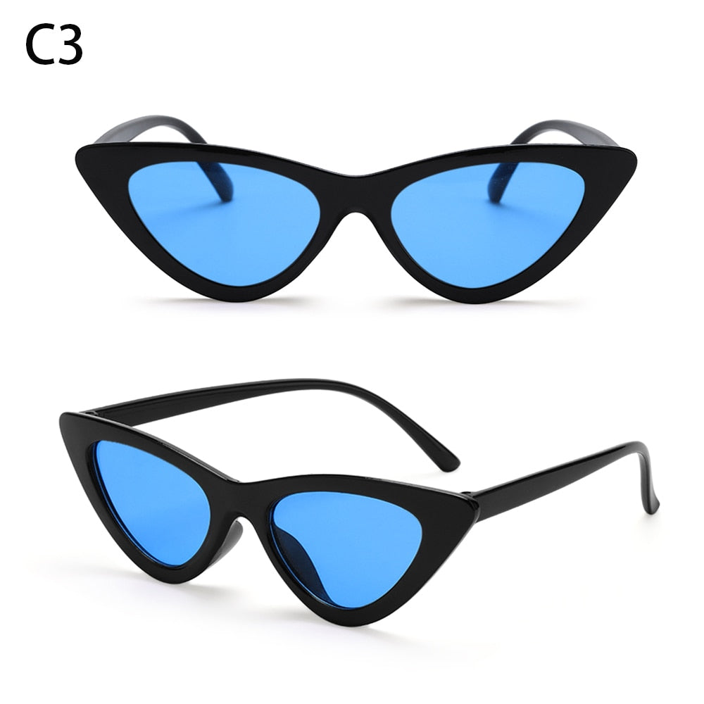 1PC Sexy Cat Eye Triangle Sunglasses Retro Female Eyewear UV400 Sun Glasses Polarized Streetwear Trending Fashion Ladies Glasse