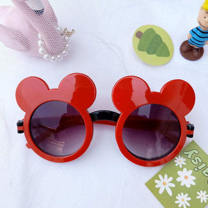 2021 Cartoon Lovely Kids Sunglasses Bear Shape Frame Girls Children Sun Glasses Round Street Beat Baby Boy Eyeglasses Cute Shade