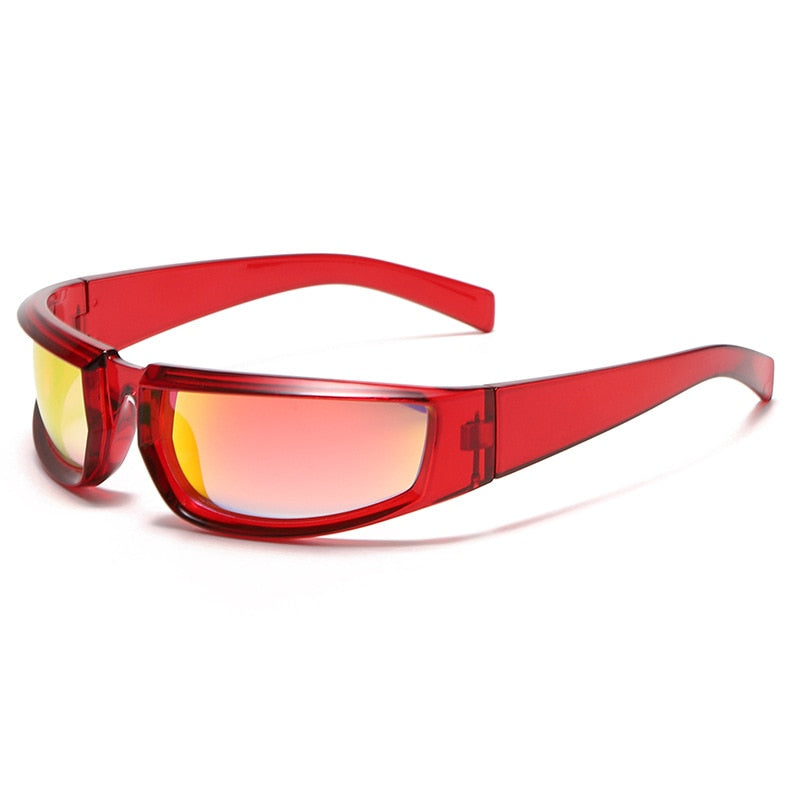 Y2K Sports Punk Sunglasses Women Men 2022 Luxury Brand Designer Square Goggle Sun Glasses UV400 Colorful Mirror Fashion Eyewear