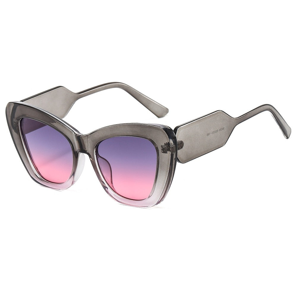 New Fashion Cat Eye Sunglasses Women Vintage Shades Brand Designer Gafas Luxury Sun Glasses Frame UV400 Oversized Eyewear Oculos