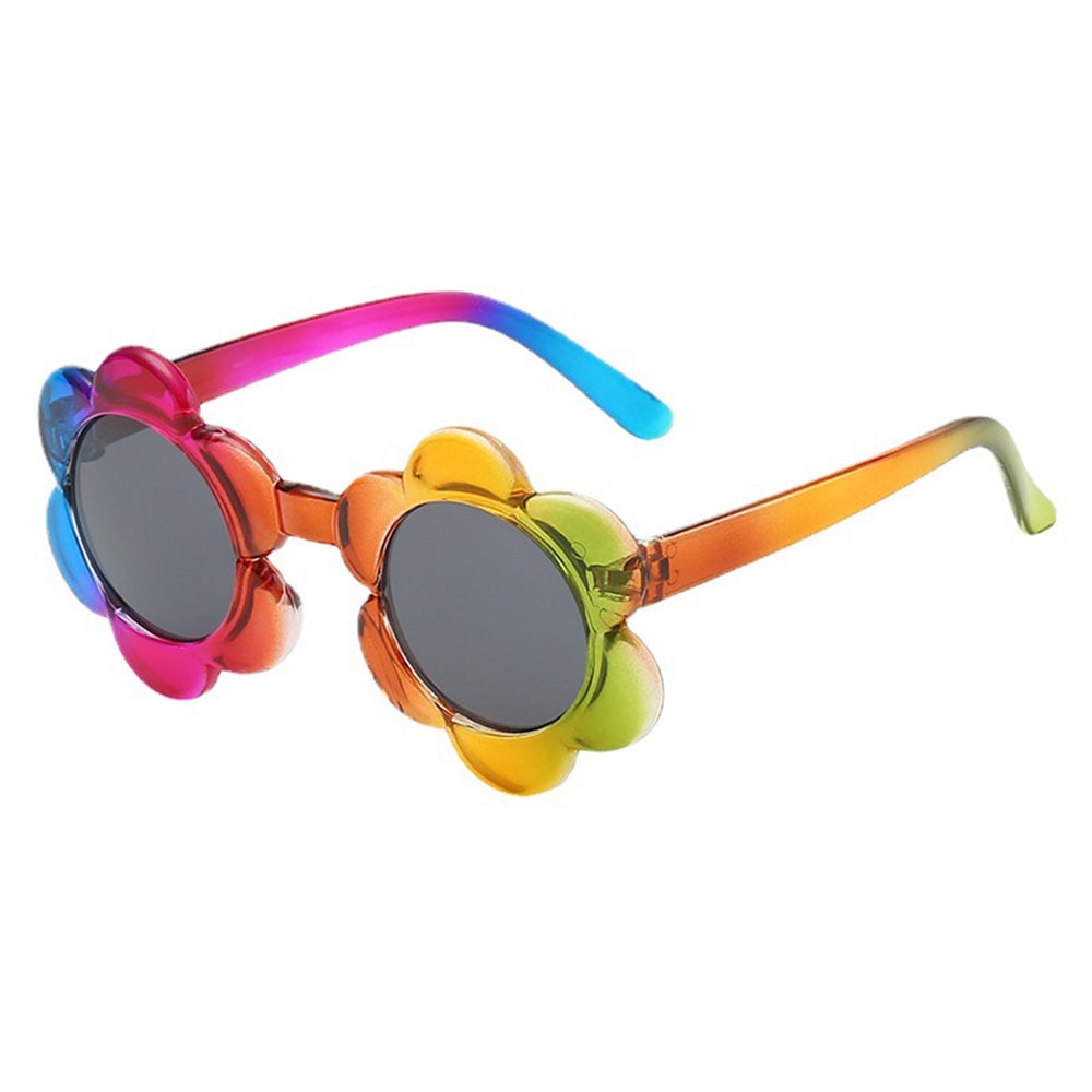 New Kids Sunglasses Colorful Flowers Sunglasses Cartoon Children Sun Glasses Fashion Kids Round UV-Protection Shades Eyewear
