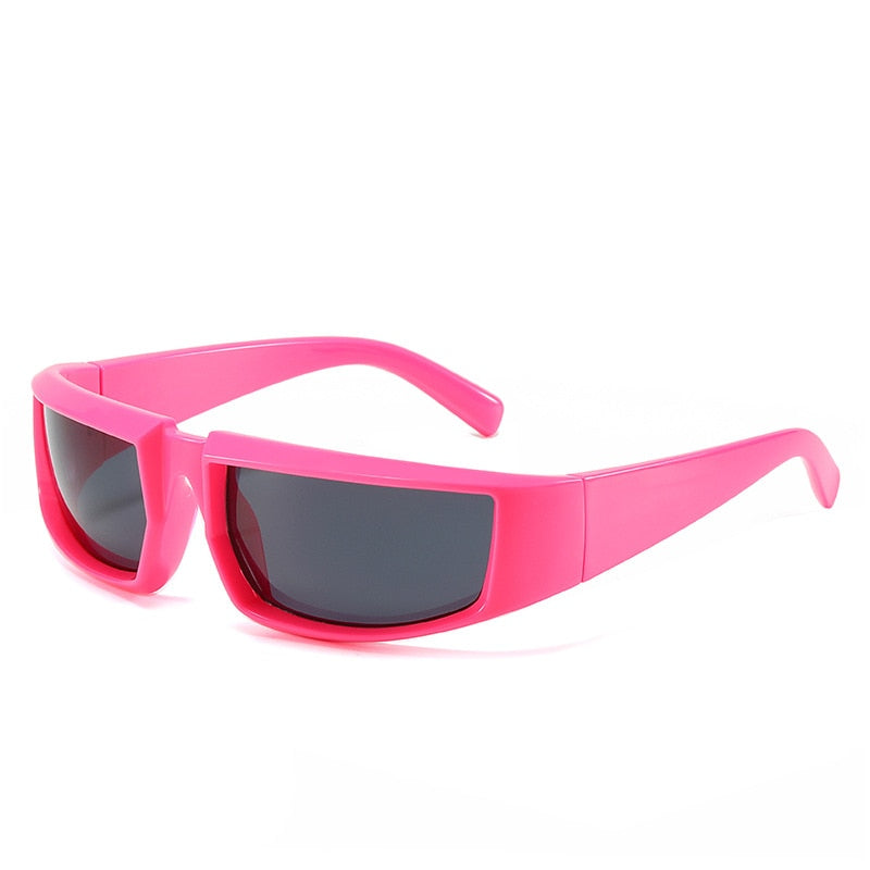 Y2K Sports Punk Sunglasses Women Men 2022 Luxury Brand Designer Square Goggle Sun Glasses UV400 Colorful Mirror Fashion Eyewear