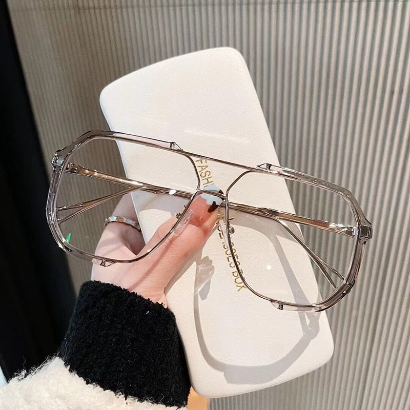 Oversized Sunglasses Women 2022 New Unique One Piece Sunglasses For Men UV400 Fashion Punk Glasses Trending Female Eyeglasses