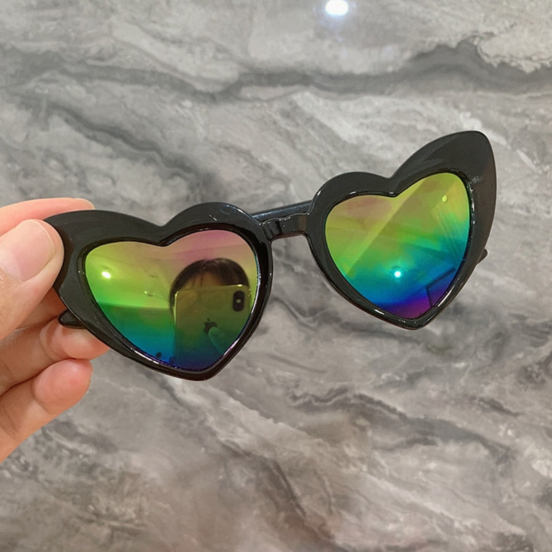 Kids Sunglasses Boy Girls Heart Shaped Sun Glasses Trendy All-Match Baby Sunglasses Children Fashion Shade Eyewear Women Glasses