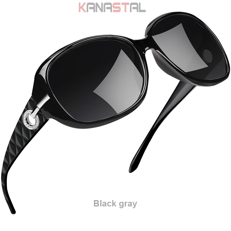 Women's Polarized Sunglasses UV400 Sun Protection Eyeglasses Classic Large Frame Sun Glasses Men Driving Cycling Shade Eyewear