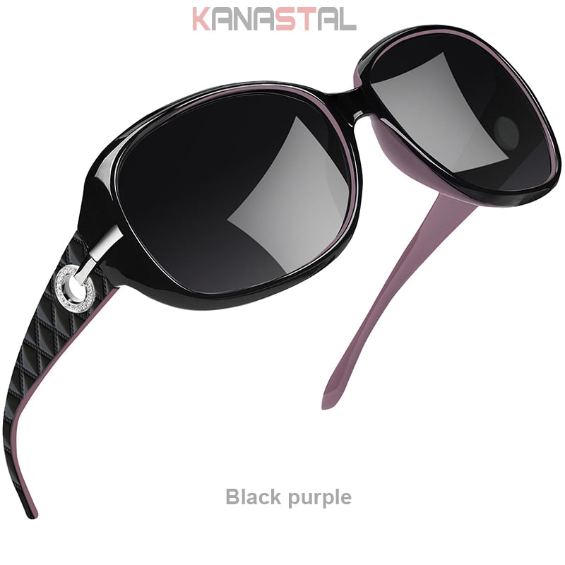 Women's Polarized Sunglasses UV400 Sun Protection Eyeglasses Classic Large Frame Sun Glasses Men Driving Cycling Shade Eyewear