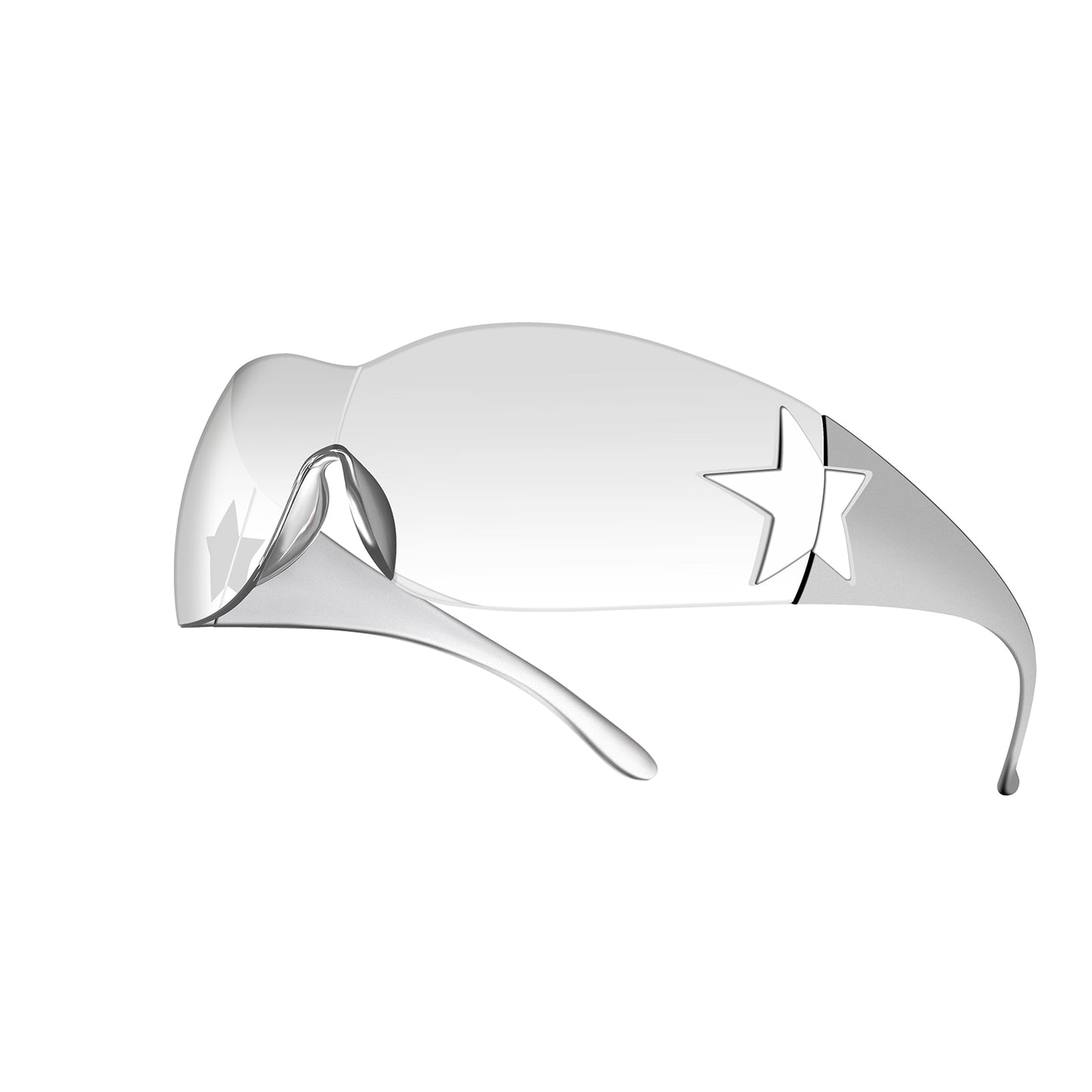Punk One Piece Sunglasses Goggle New Y2k Luxury Brand Sun Glasses 2000's Shades Eyewear UV400 Female Designer Five Star Glasses