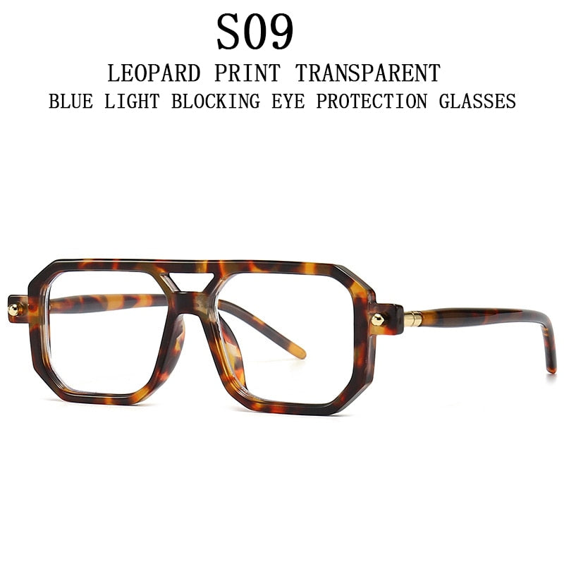Retro Fashion Glasses Square Sunglasses For Men Blue Light Blocking Shades Sunglasses Women Vintage Vasos Decorativos Oculos Sol
