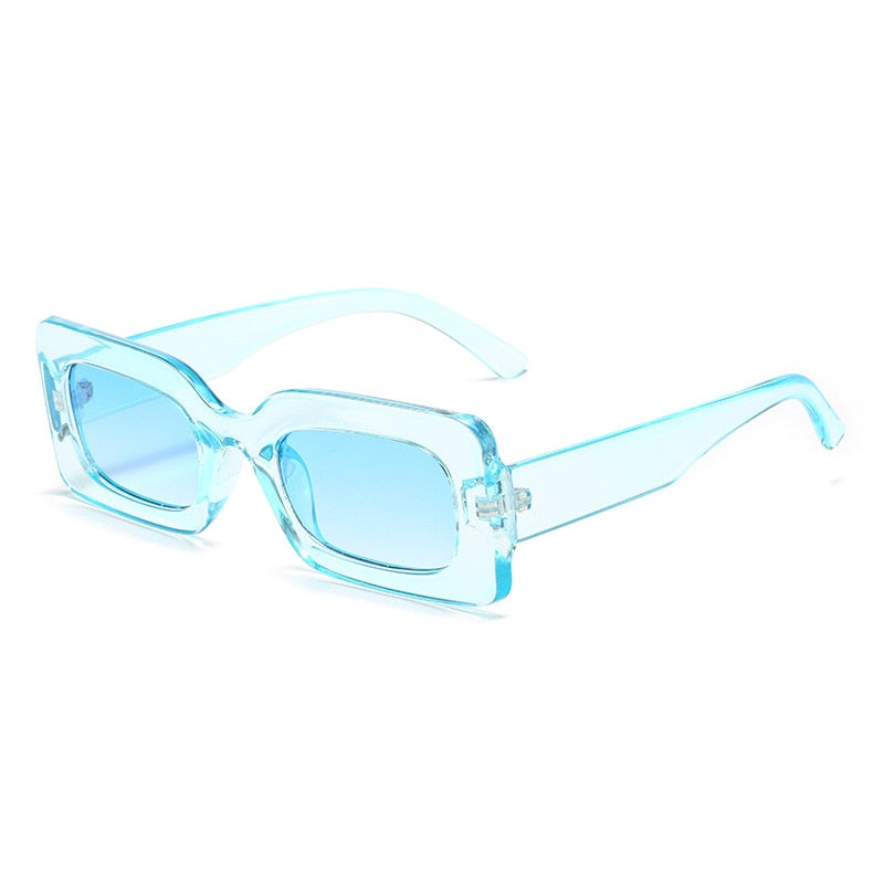 Women's Sunglasses 2022 Fashion Vintage Rectangle Frame Purple Pink Square Glasses Girls Sun Glasses Ladies Eyewear UV400
