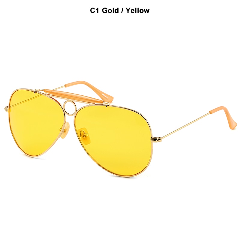 JackJad New Fashion 3138 SHOOTER Style Vintage Aviation Sunglasses Metal Circle Brand Design Sun Glasses Oculos De Sol With Hood