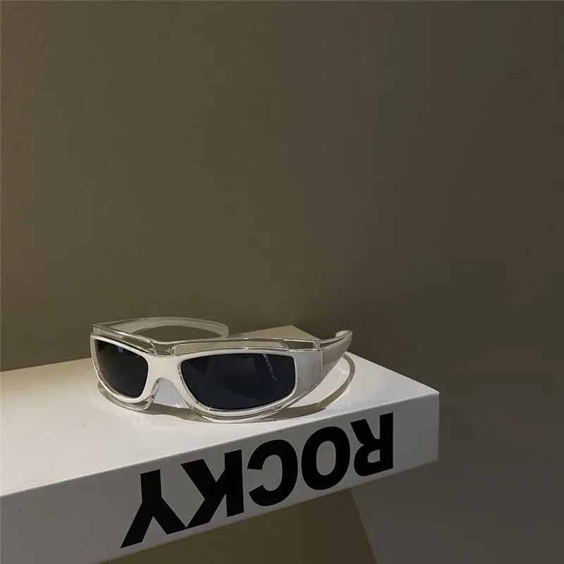 Cateye Glasses Punk Style Sunglasses Women Summer Fashion Eyewear Y2k Future Technology Sense Sunglasses Men Women Trend Goggles
