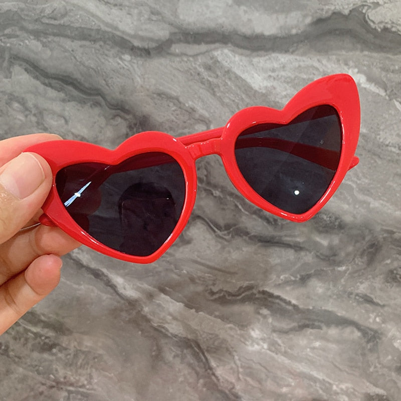 Kids Sunglasses Boy Girls Heart Shaped Sun Glasses Trendy All-Match Baby Sunglasses Children Fashion Shade Eyewear Women Glasses