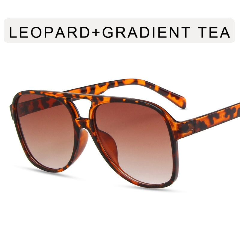 Vintage Oversized Sunglasses Women Retro Brand Big Frame Sun Glasses Female Black Yellow Ins Style Square Glasses Oculos De Sol