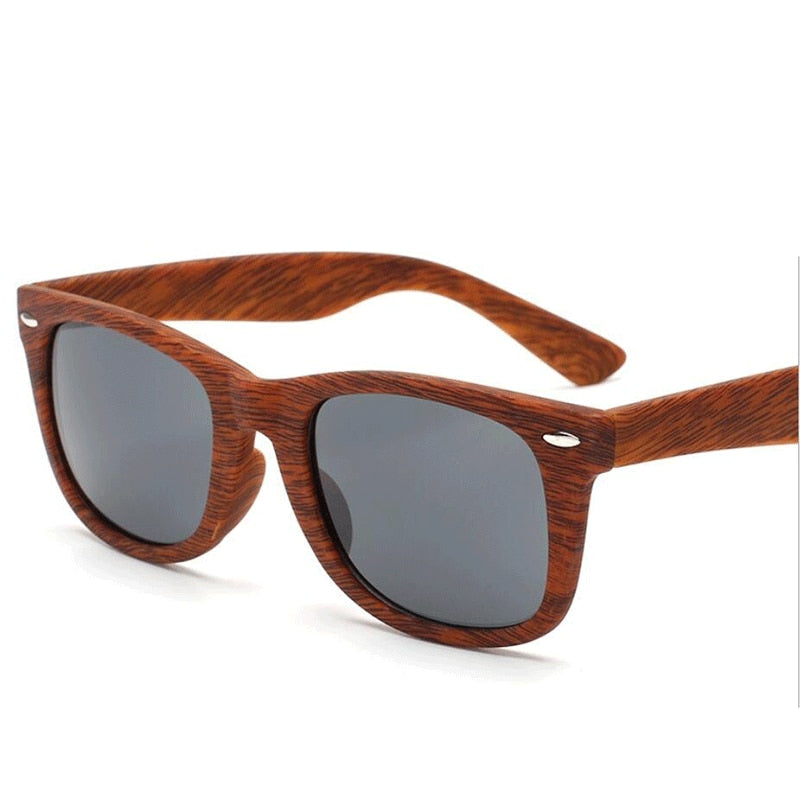 Retro Bamboo Sunglasses Wooden Bamboo Glasses Men Women Brand Designer Fashion Square Wood Sun Male Faux Wood Glasses Unisex