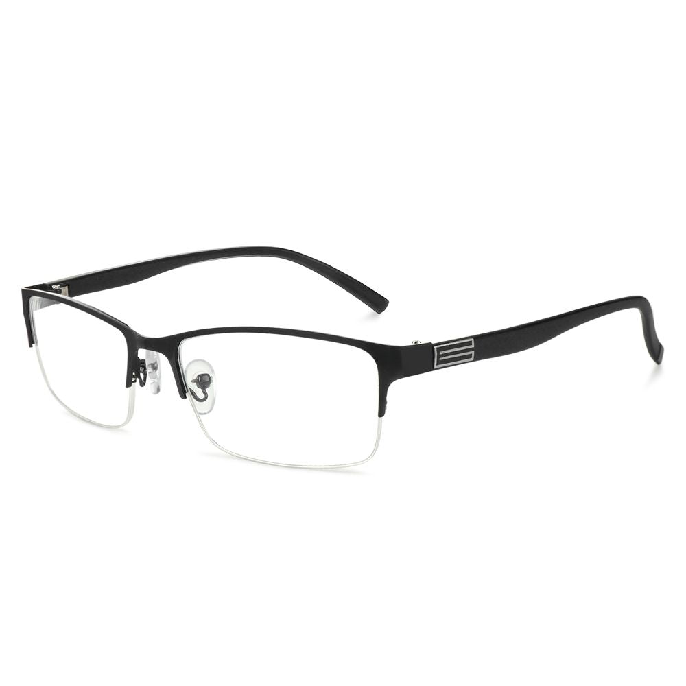 Metal Half Frame Myopia Glasses Unisex Nearsighted Eyeglasses Ultralight Retro Anti-fatigue Prescription Business Glasses -1~6