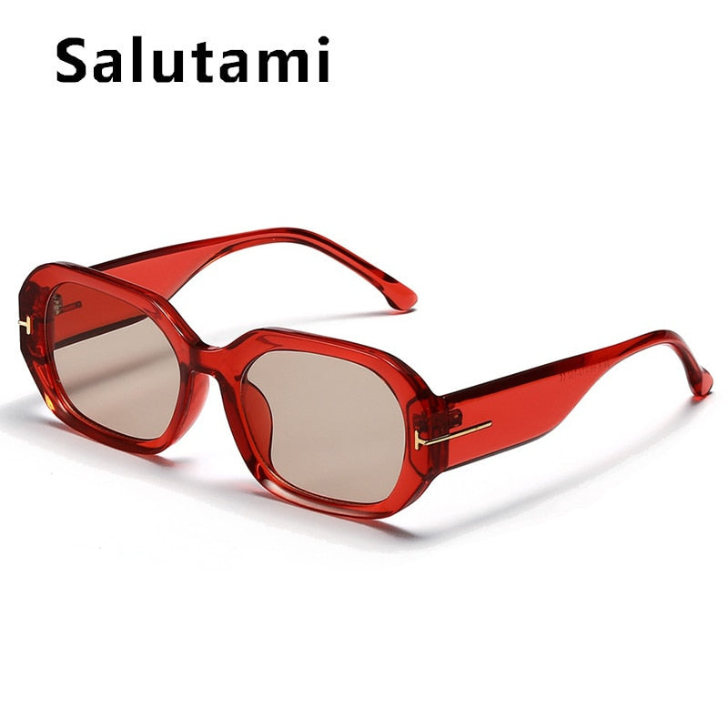 New Luxury Brand Punk Sunglasses For Women Vintage Thick Sun Glasses Men Retro Round Black Yellow Gradient Eyewear Female Shade