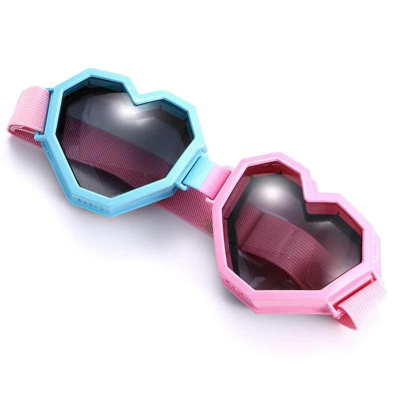 Heart Shaped Goggle Sunglasses One Piece Women Sunglasses Oversized Gradient Lens Brand Designer Eyeglass Oculos De Sol Feminino