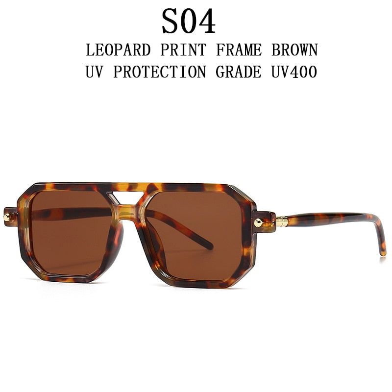 Retro Fashion Glasses Square Sunglasses For Men Blue Light Blocking Shades Sunglasses Women Vintage Vasos Decorativos Oculos Sol