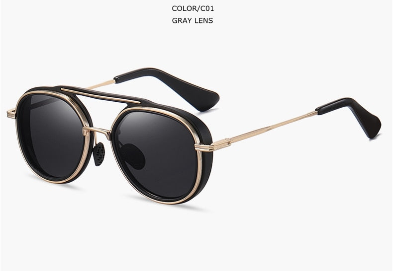 TUZENGYONG 2022 New Gothic Steampunk Polarized Sunglasses Women Brand Designer Vintage Men Sun Glasses UV400 Eyewear