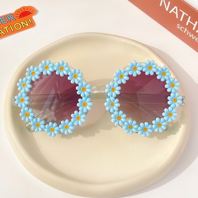 Children Round Flower Sunglasses New Kids Sunglasses Girls Boys Baby Sport Shades Glasses UV400 Outdoor Sun Protection Eyewear