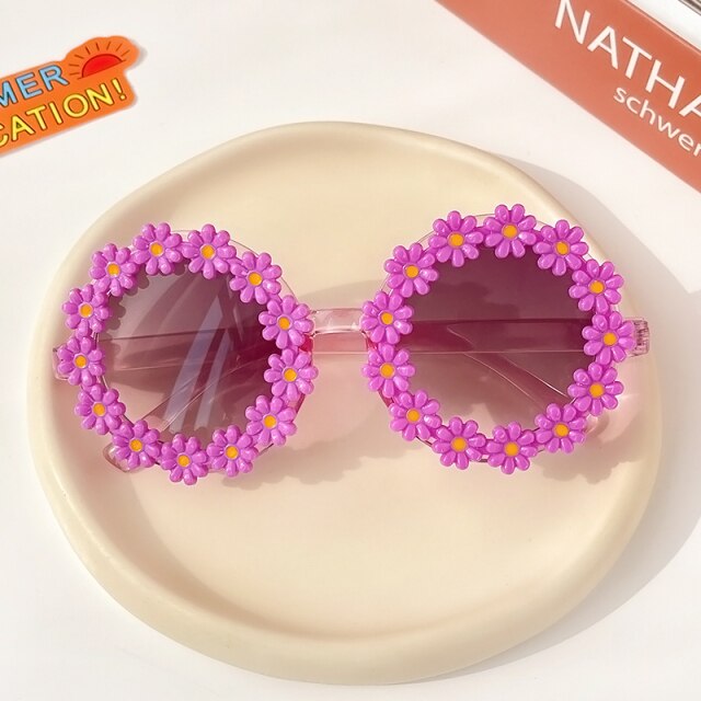 Children Round Flower Sunglasses New Kids Sunglasses Girls Boys Baby Sport Shades Glasses UV400 Outdoor Sun Protection Eyewear