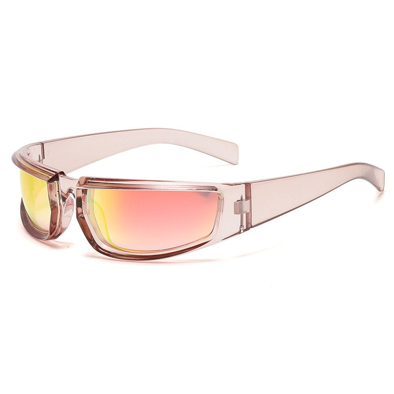 Y2K Sports Punk Sunglasses Women Men 2022 Luxury Brand Designer Square Goggle Sun Glasses UV400 Colorful Mirror Fashion Eyewear