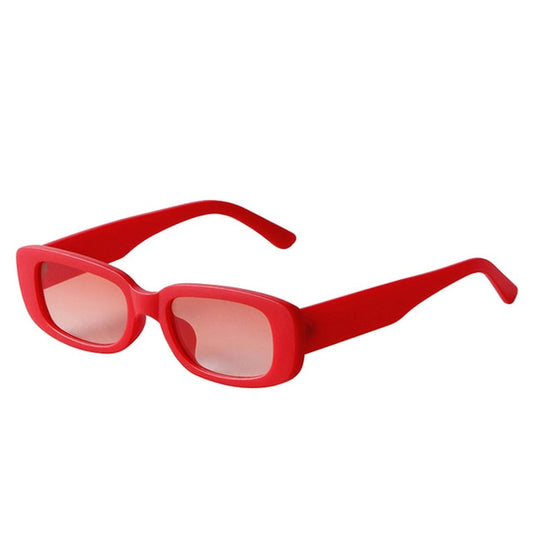 SO&EI Small Rectangle Candy Color Sunglasses | Women & Men | UV400 Retro Yellow Purple Shades