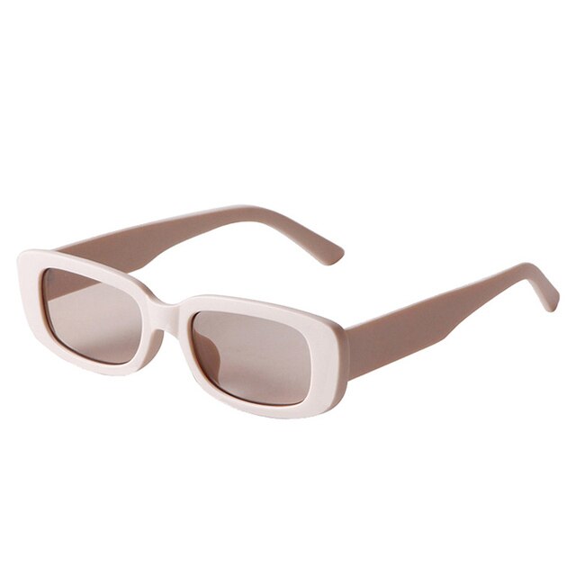 SO&EI Fashion Small Rectangle Colorful Women Sunglasses Retro Candy Color Shades UV400 Men Square Yellow Purple Sun Glasses