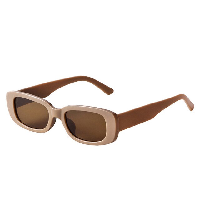 SO&EI Fashion Small Rectangle Colorful Women Sunglasses Retro Candy Color Shades UV400 Men Square Yellow Purple Sun Glasses