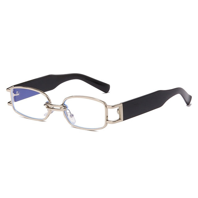 SO&EI Fashion Small Rectangle Women Sunglasses Brand Designer Vintage Square Punk Sun Glasses Men Shades UV400 Clear Eyewear
