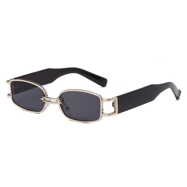 SO&EI Fashion Small Rectangle Women Sunglasses Brand Designer Vintage Square Punk Sun Glasses Men Shades UV400 Clear Eyewear