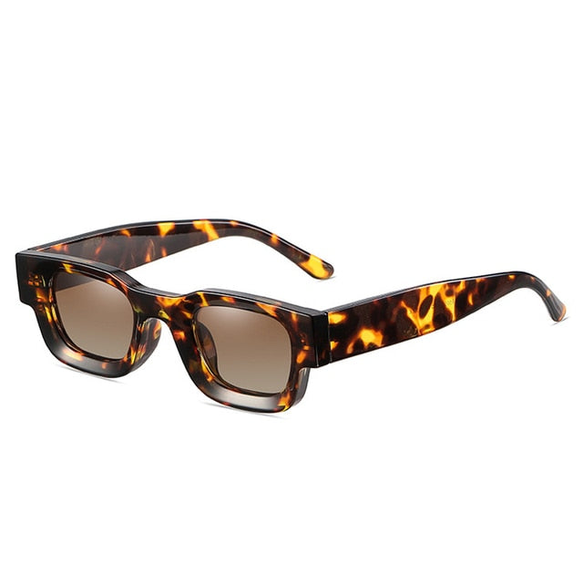 SO&EI Ins Popular Fashion Small Square Polarized Sunglasses Women Retro Punk Shades UV400 Men Trending Sun Glasses