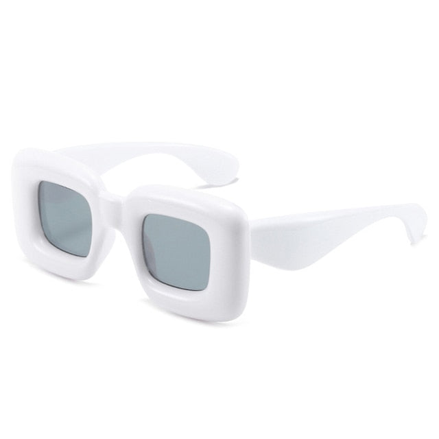 SO&EI Retro Y2K Square Candy Color Women Sunglasses Shades UV400 Fashion Brand Designer Men Red Yellow Unique Sun Glasses