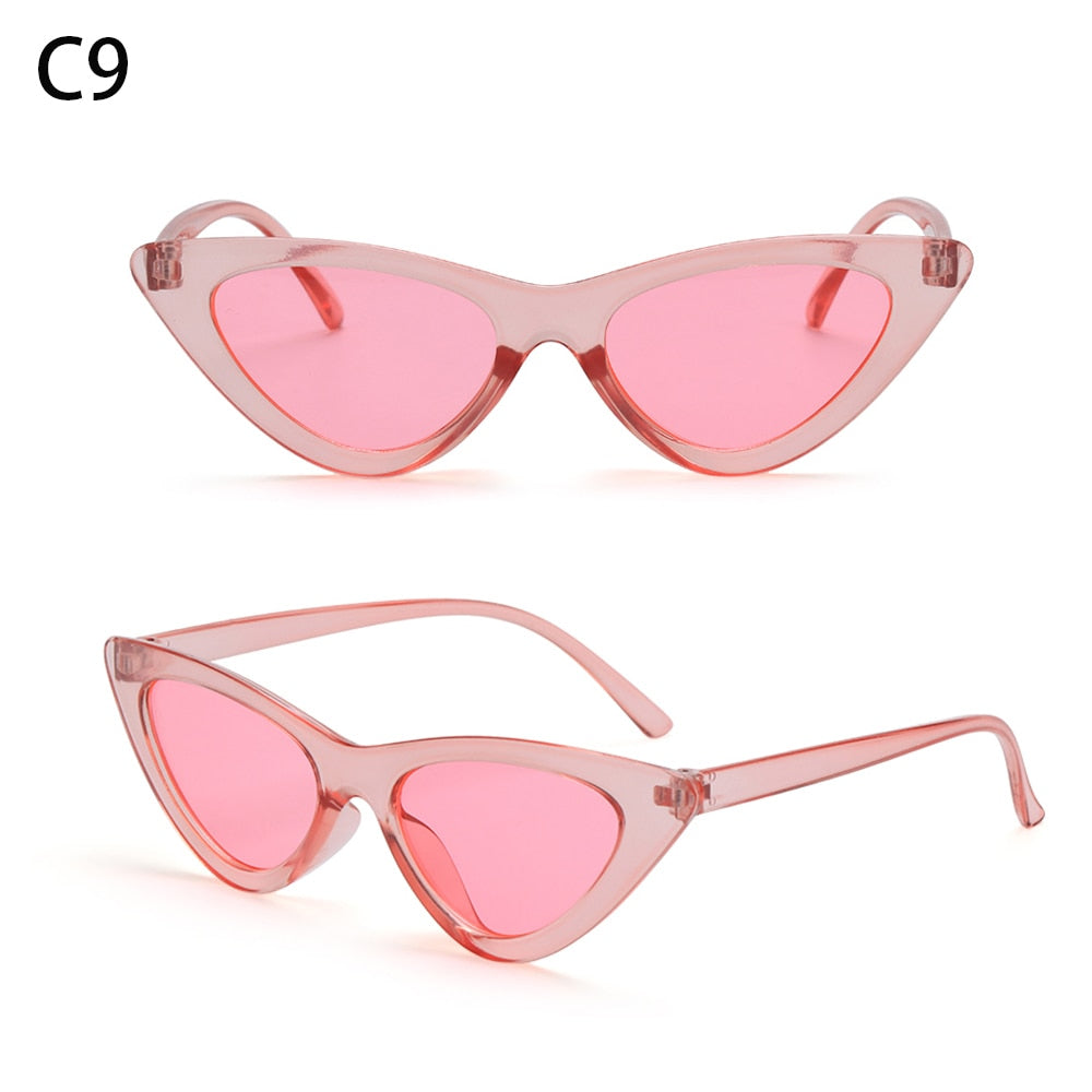 1PC Sexy Cat Eye Triangle Sunglasses Retro Female Eyewear UV400 Sun Glasses Polarized Streetwear Trending Fashion Ladies Glasse