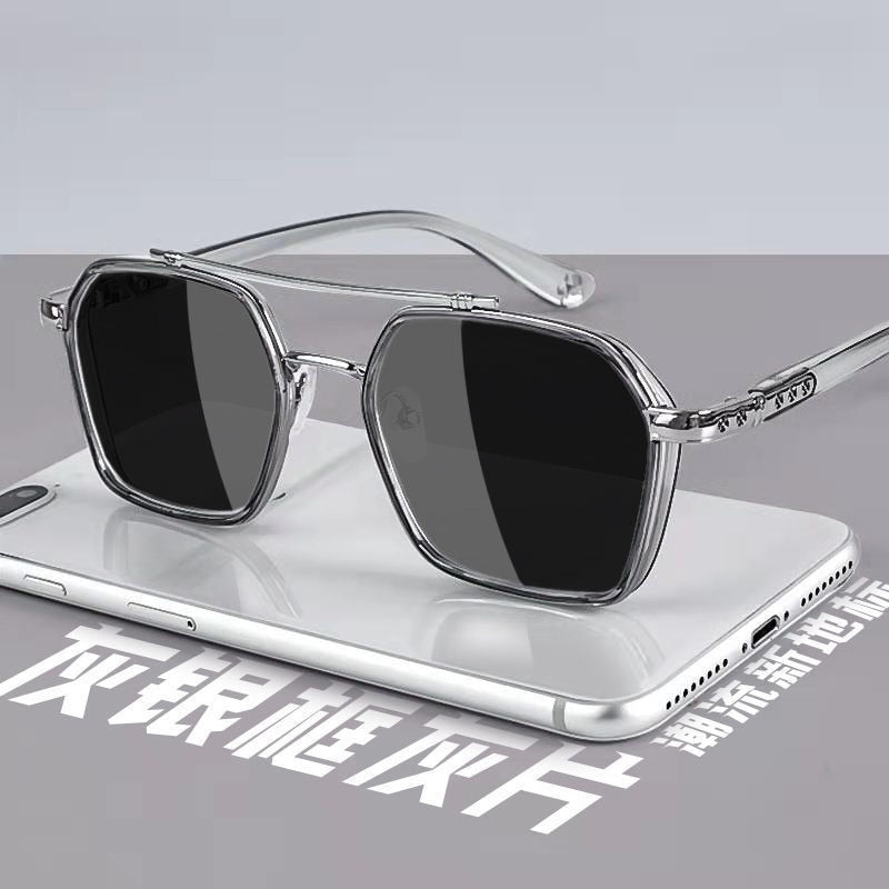 Polarized Square Metal Sunglasses Women Men 2022 Trending Products Polaroid Car Driving Glasses Double Beam Oculos Masculino