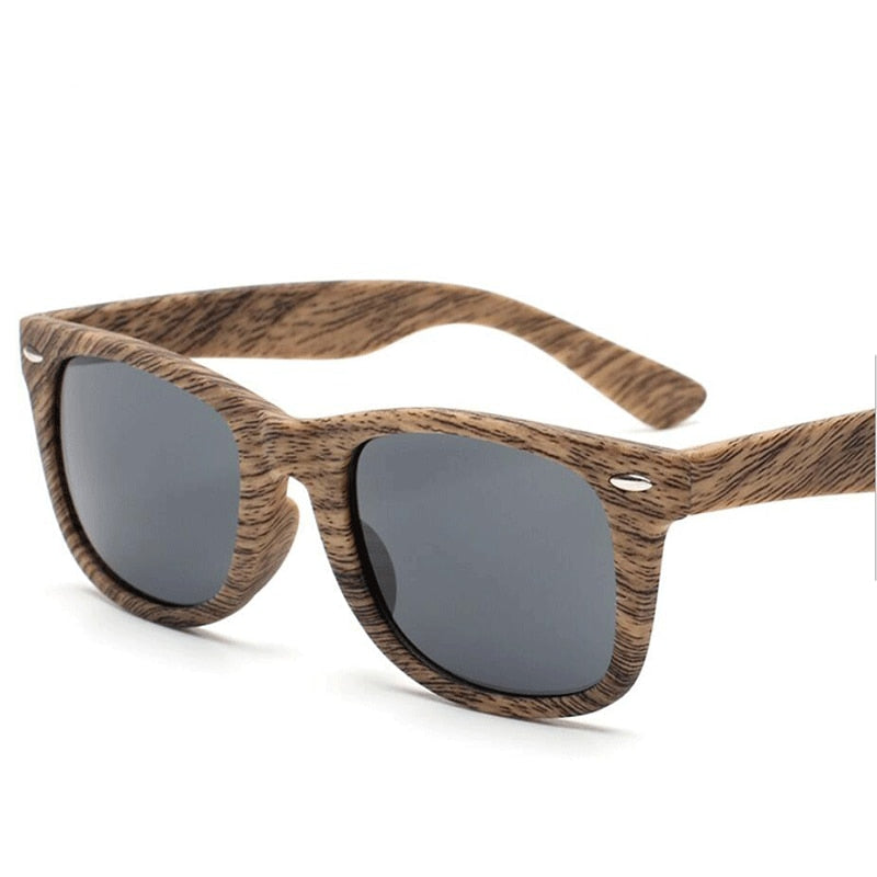 Retro Bamboo Sunglasses Wooden Bamboo Glasses Men Women Brand Designer Fashion Square Wood Sun Male Faux Wood Glasses Unisex