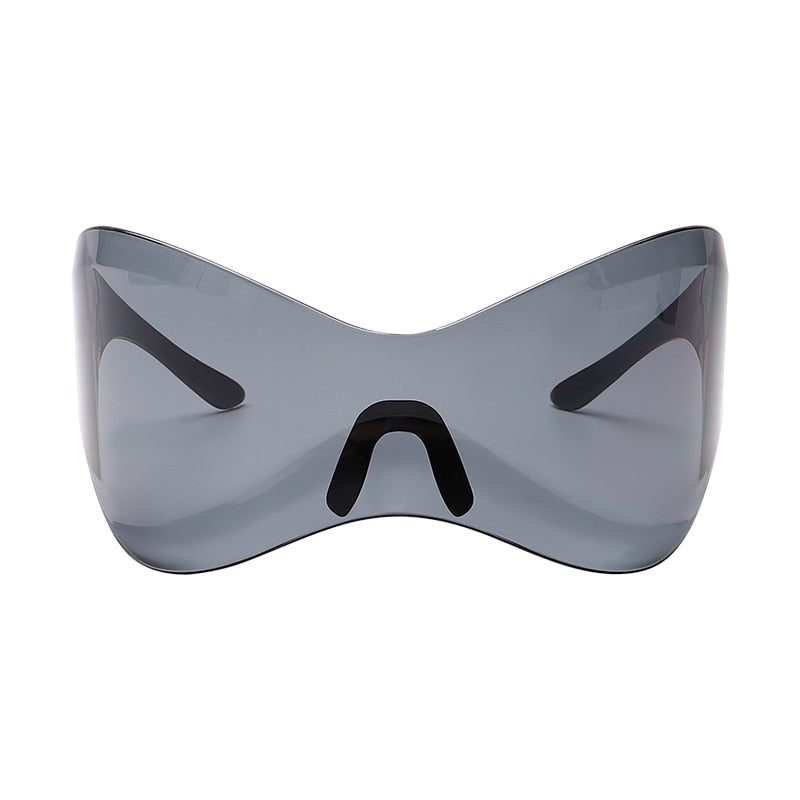 Oversized Punk Sport Sunglasses New Women Men Luxury Brand Designer Sun Glasses Goggle Female UV400 Black Shades Eyewear Oculos