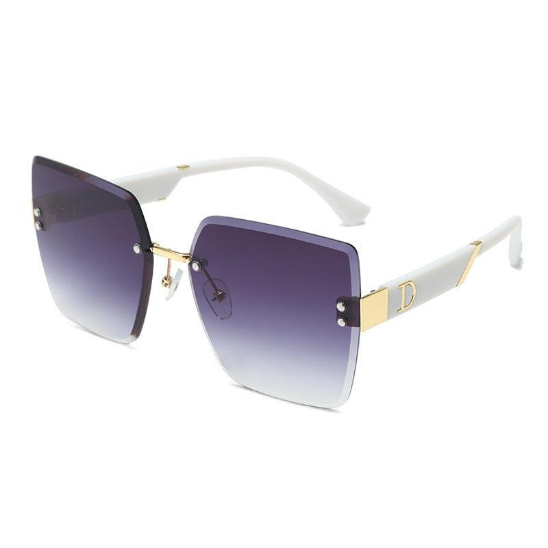 Fashion Luxury Brand Rimless Women Sunglasses For Men Vintage Designer Sun Glasses Square Red Shades UV400 Eyewear Wholesale