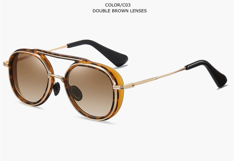 TUZENGYONG 2022 New Gothic Steampunk Polarized Sunglasses Women Brand Designer Vintage Men Sun Glasses UV400 Eyewear