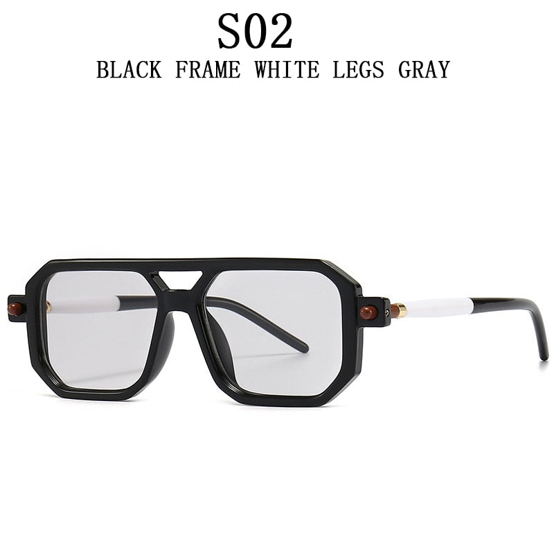 Retro Fashion Glasses Square Sunglasses For Men Blue Light Blocking Shades Sunglasses Women Vintage Vasos Decorativos Oculos Sol