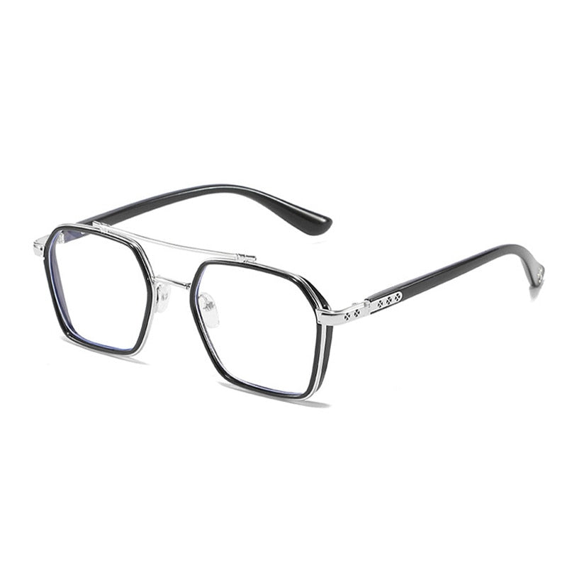 Myopia glasses men's trend domineering flat glasses no degree anti-blue light radiation student glasses goggles