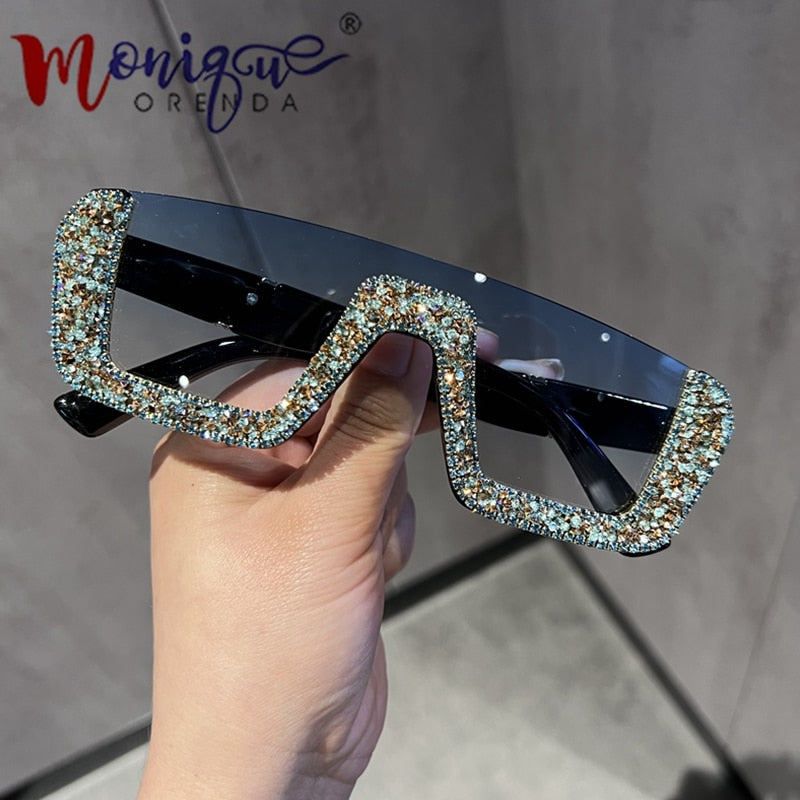 2022 Luxury Brand Designer Women Sunglasses One picece Haft Frame Vintage Classical Sun Glasses For Women Trend Style Eyewear