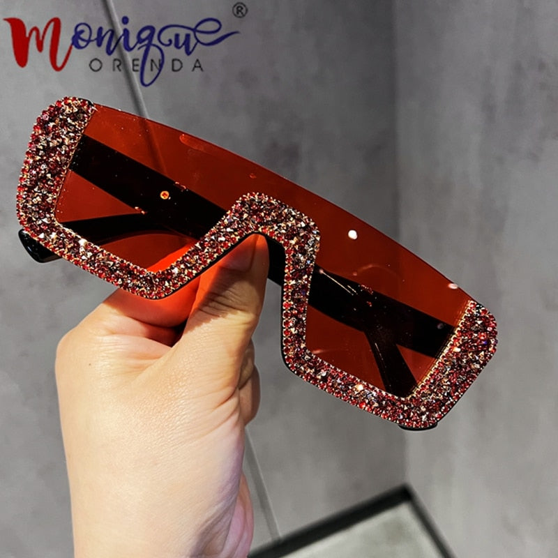 2022 Luxury Brand Designer Women Sunglasses One picece Haft Frame Vintage Classical Sun Glasses For Women Trend Style Eyewear