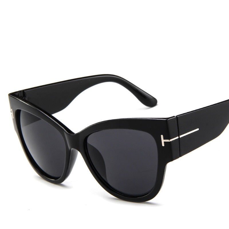 2022 New Tom Fashion Brand Designer Cat Eye Women Sunglasses Female Gradient Points Sun Glasses Big Oculos feminino de sol UV400