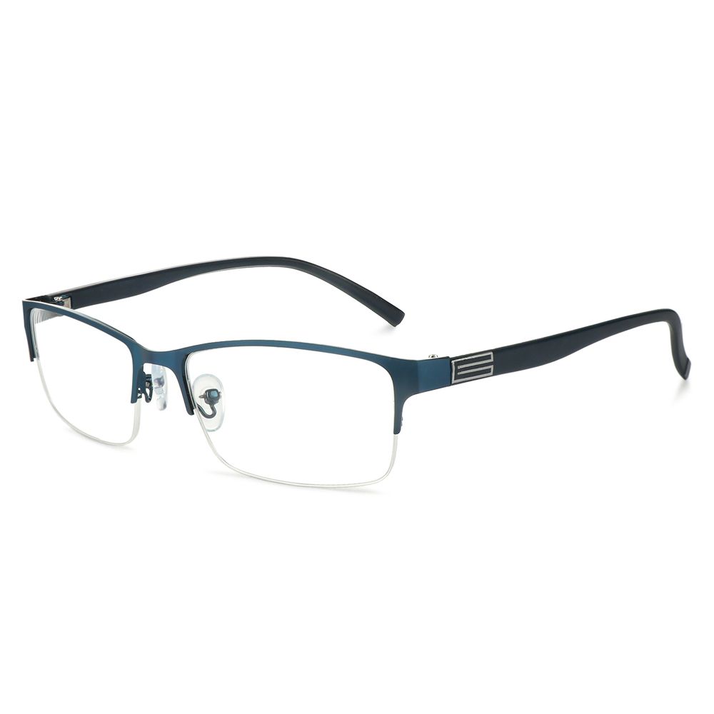 Metal Half Frame Myopia Glasses Unisex Nearsighted Eyeglasses Ultralight Retro Anti-fatigue Prescription Business Glasses -1~6